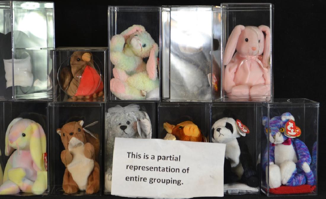 Grouping of 20 Ty Beanie Babies in case with tags (1 of 5)