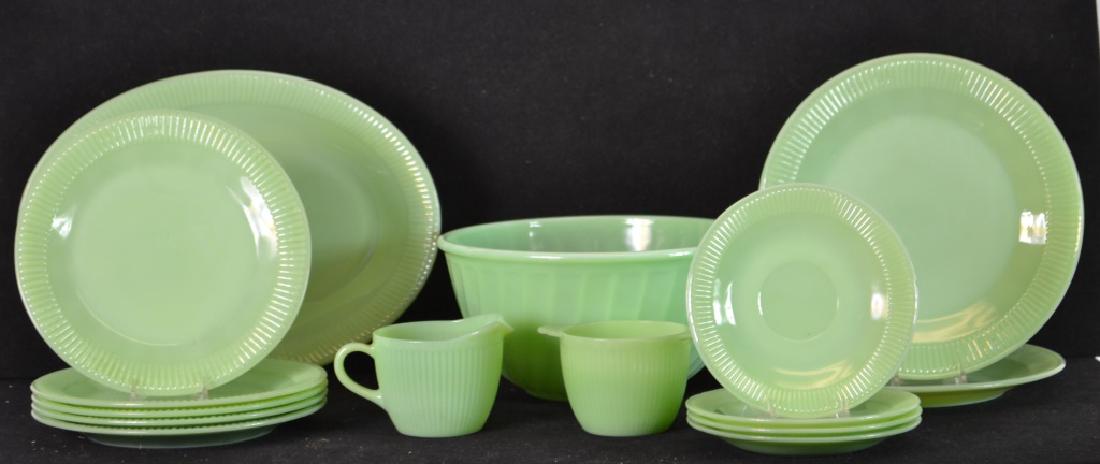 Collection of Thirteen Pieces of Fire King Jadeit (1 of 1)