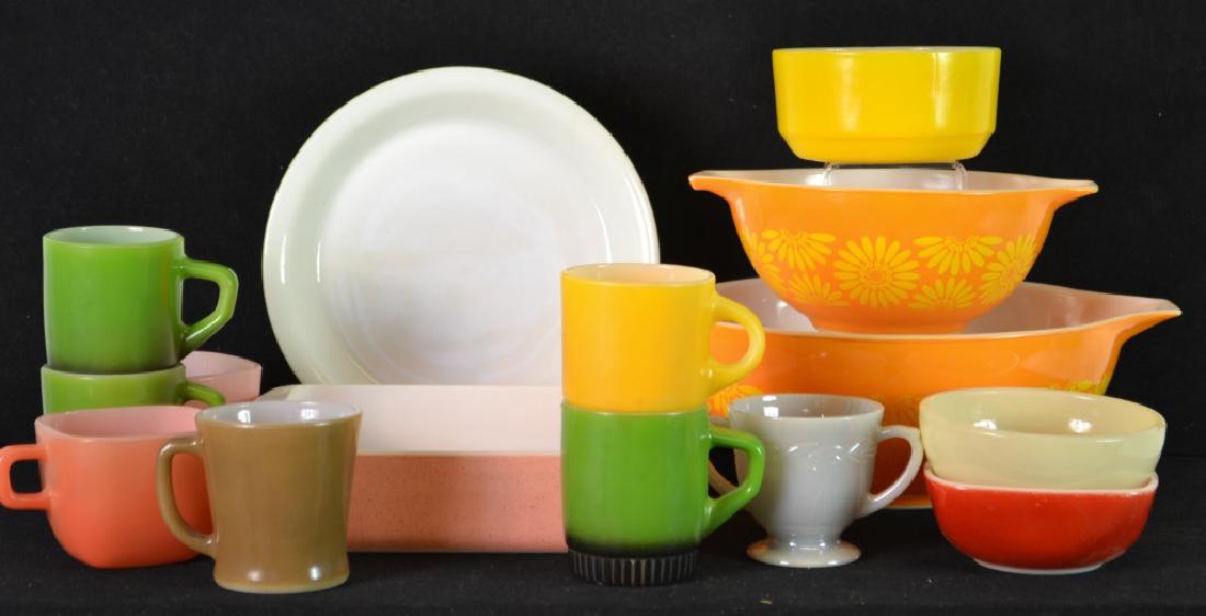 Collection of Colorful Fire King and Pyrex (1 of 3)