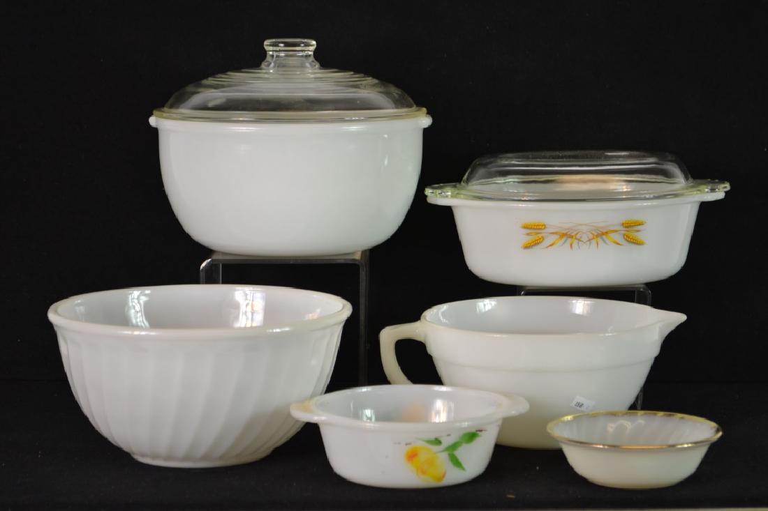 Grouping of Vintage White Fire King (1 of 6)