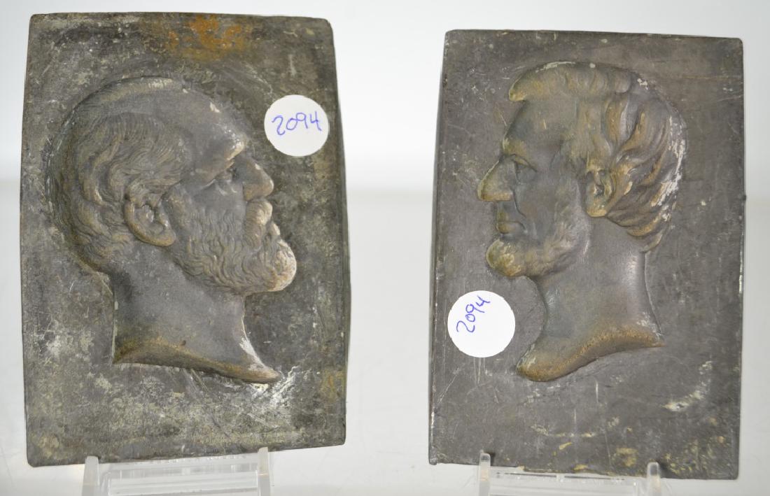 Lead Molds of Lincoln and Grant (1 of 2)