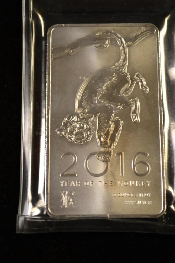 Chinese-Year of the Monkey, 10oz .999 Silver Bar (1 of 2)
