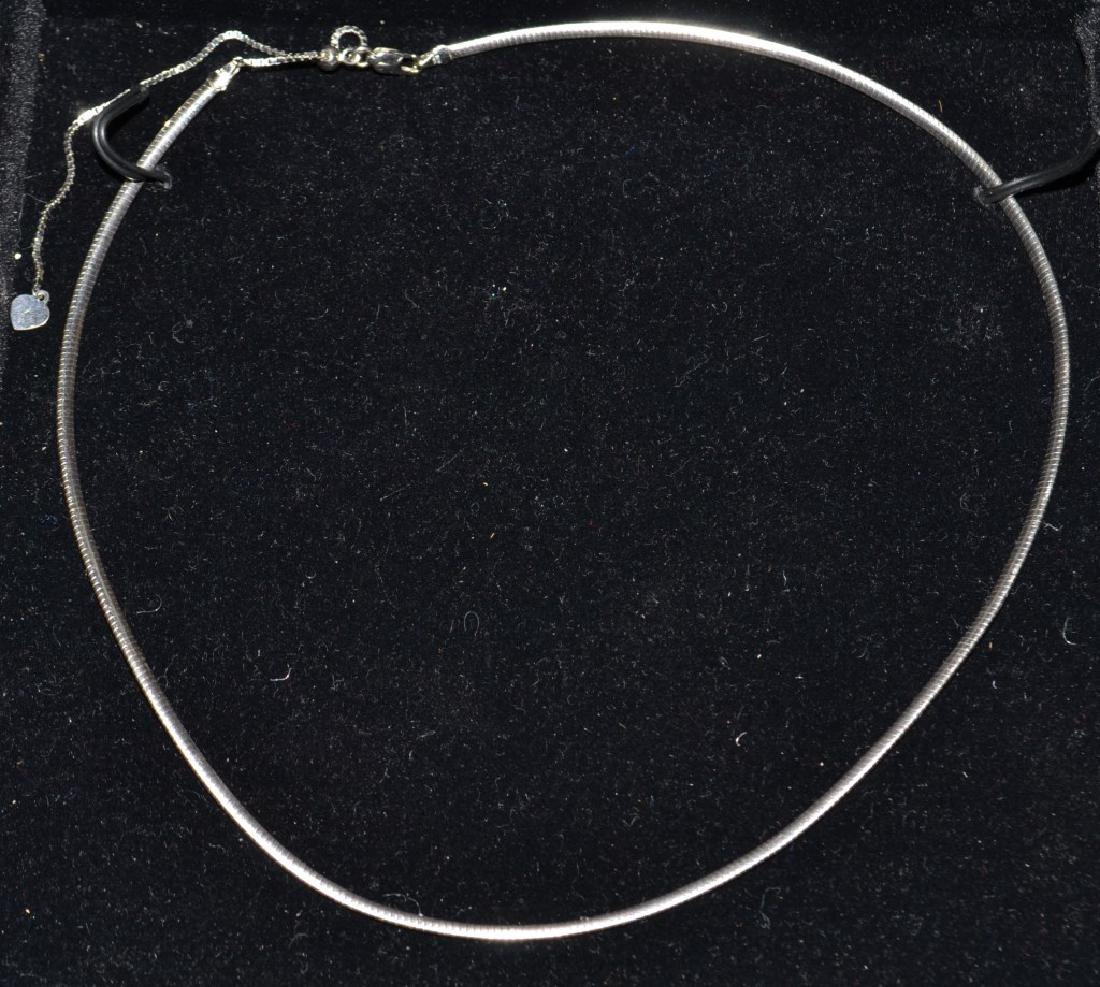 14k Reversible Omega Herringbone Necklace (1 of 1)