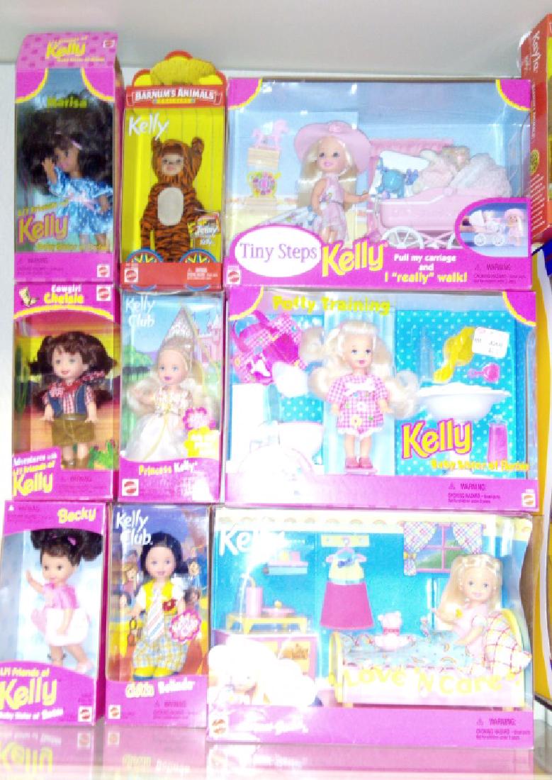 Collection of Barbies (Kelly): Kelly collection including; three Kelly sets, and six Kelly and Friends miniatures