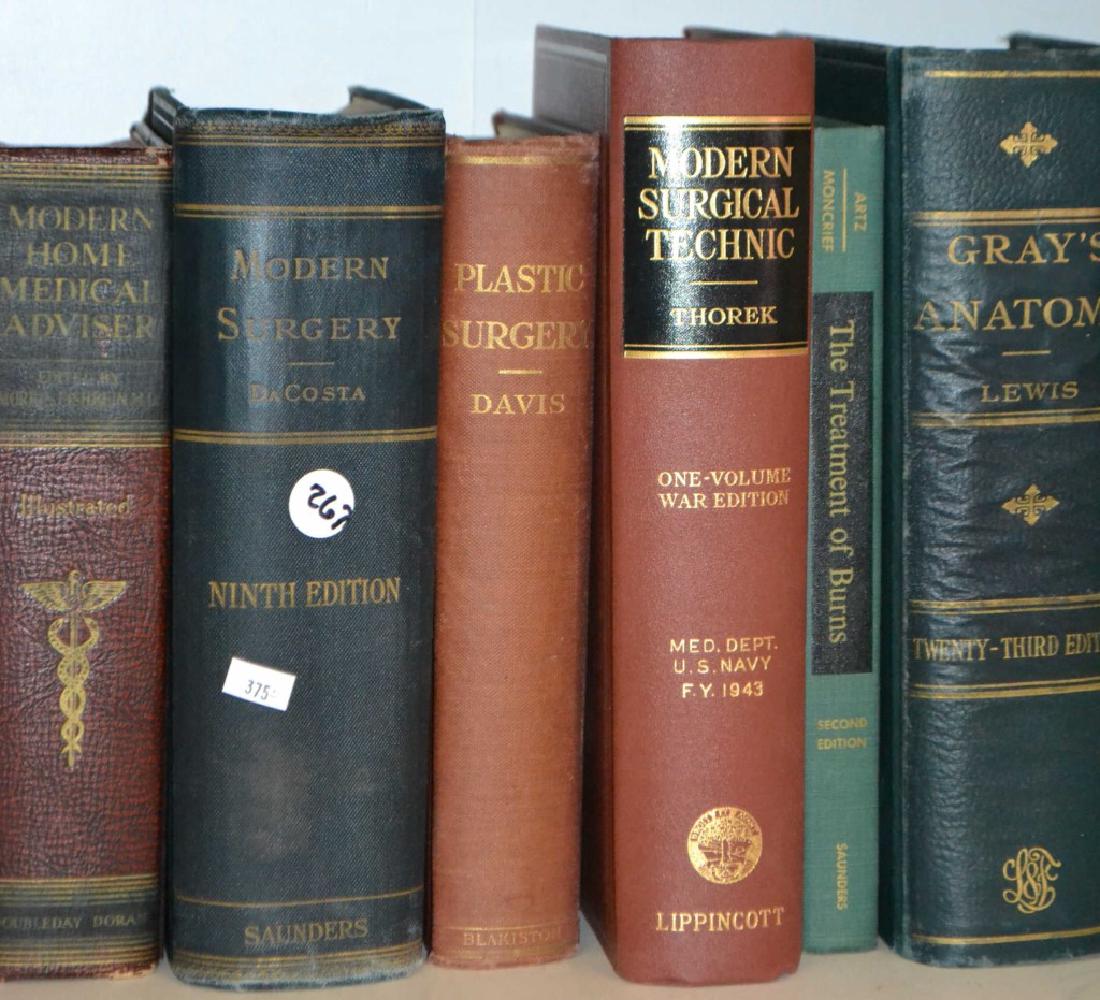 Vintage Medical Book Collection, many 19thC: Collection of vintage medical books including; The People's Common Sense Medical Advisor (1895), Modern Home Medical Advisor ( there are three different editions; 1928, 1889, 1886) Memoirs of a Physic