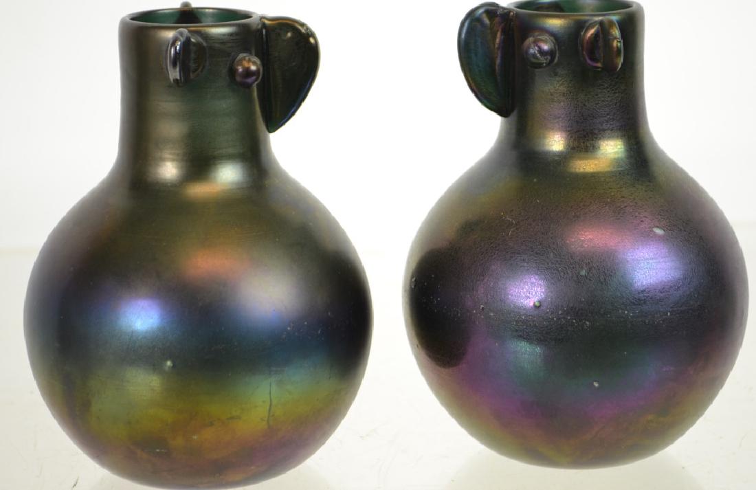 Pair of Art Glass Opalescent Vases (1 of 3)