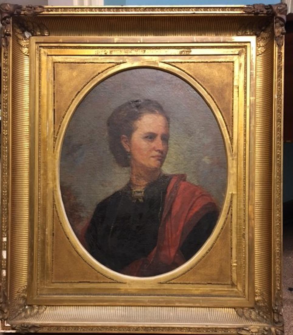 19th C Portrait signed Young dated 1876 (1 of 5)
