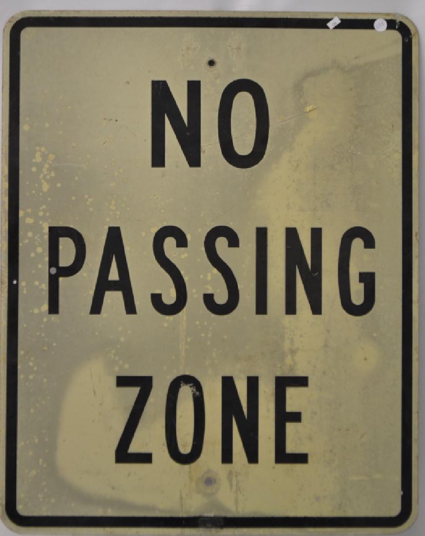 No Passing Zone Sign