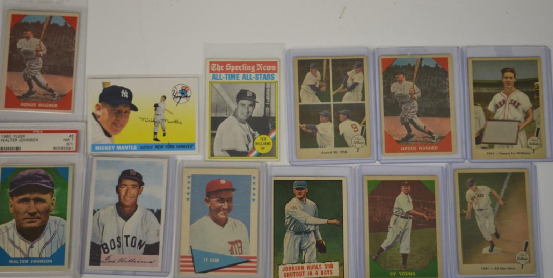 Collection of Baseball Greats: collection of baseball great cards include Cy Young 4 Ted Williams card Honus Wagner Ty Cobb total 12 cards