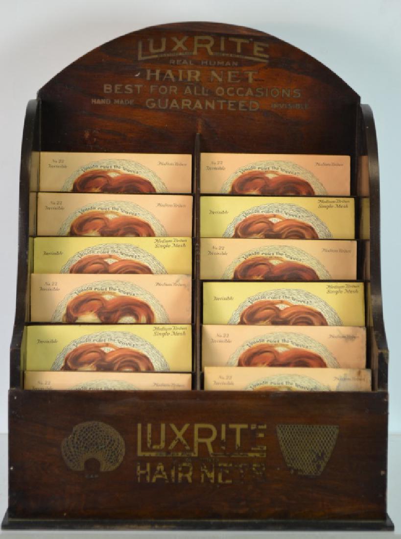 Lux Rite General Store Hairnet Display Made of wood (1 of 3)