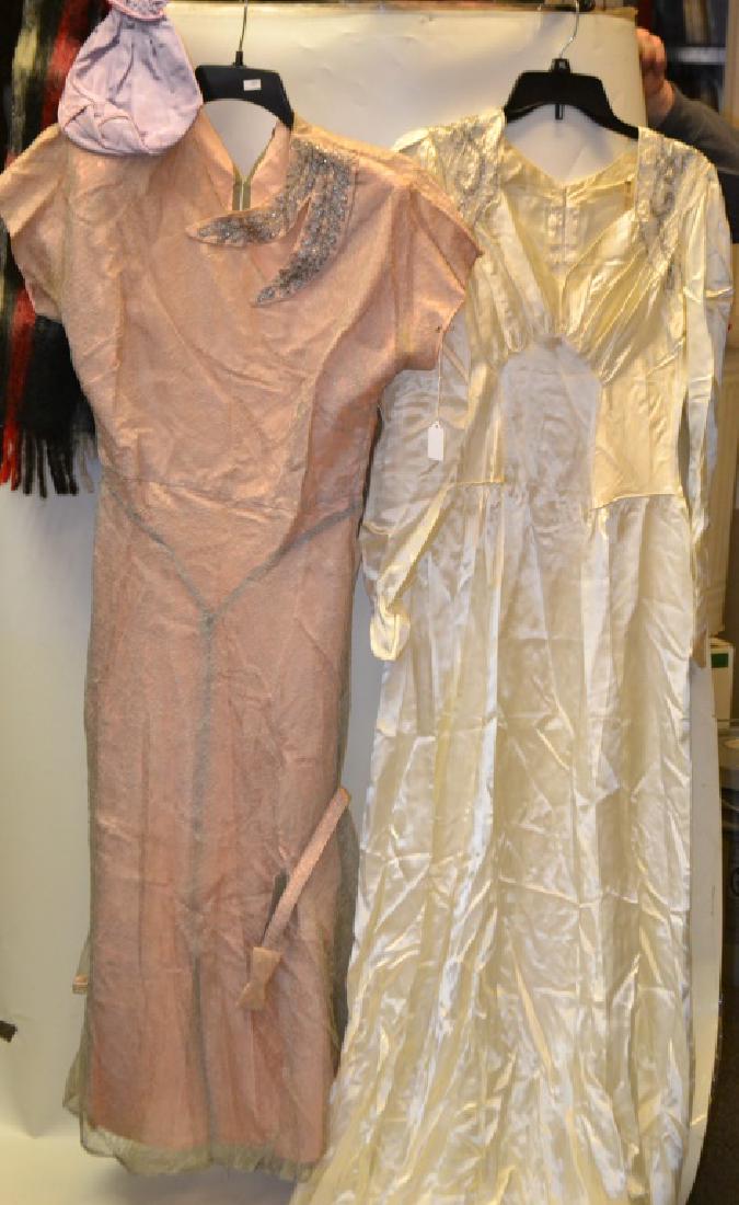 Pair of Vintage Dresses Satin ladies dress sequined and (1 of 2)