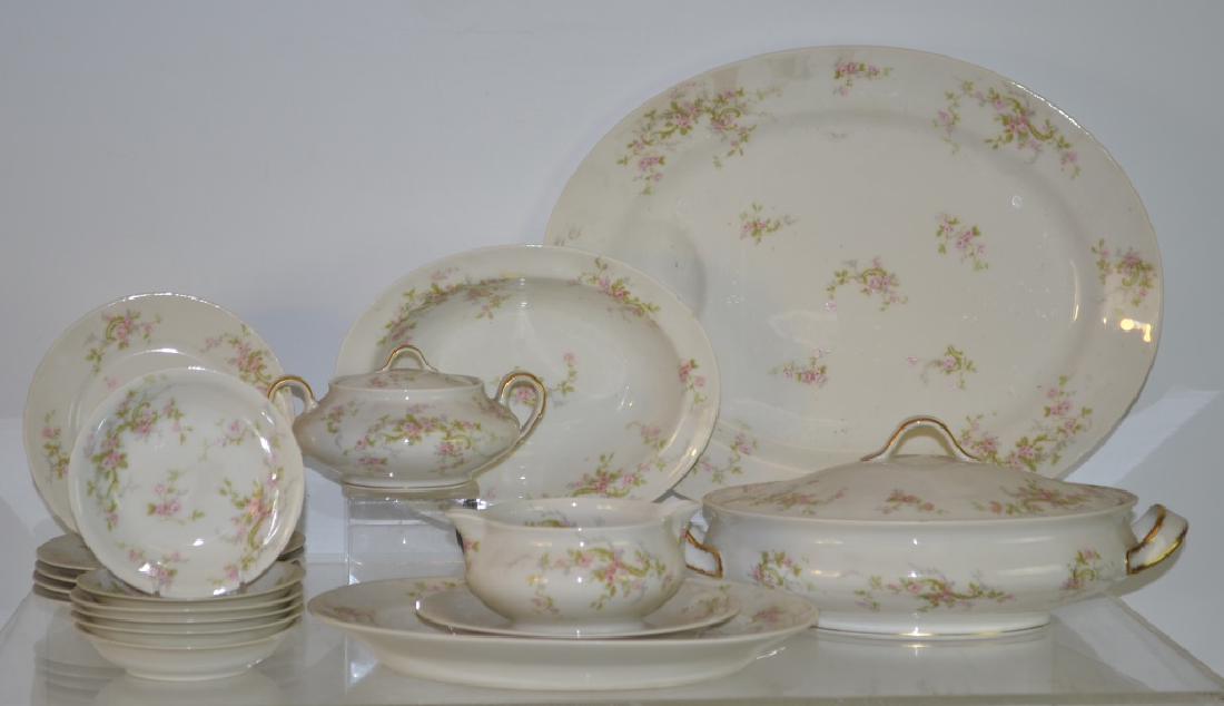 Partial Limoges Dinner Service Including 2 meat (1 of 2)