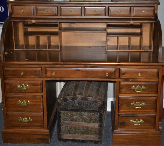 Pine Roll Top Desk Contemporary "c" Roll Top Desk. Item