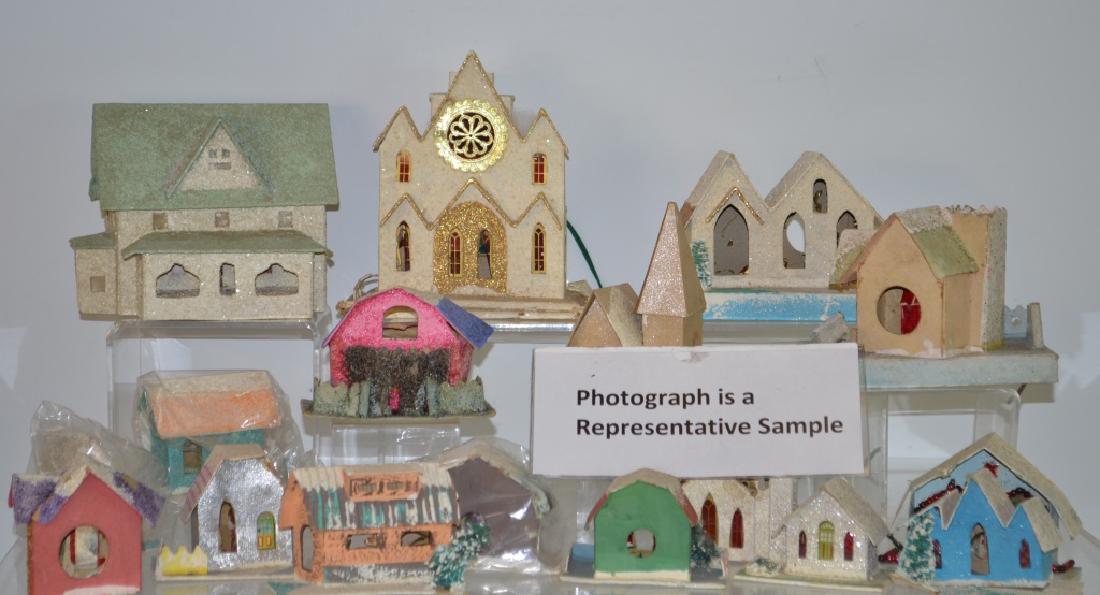 Grouping of Paper Christmas Houses Approx. 20 pieces, (1 of 4)