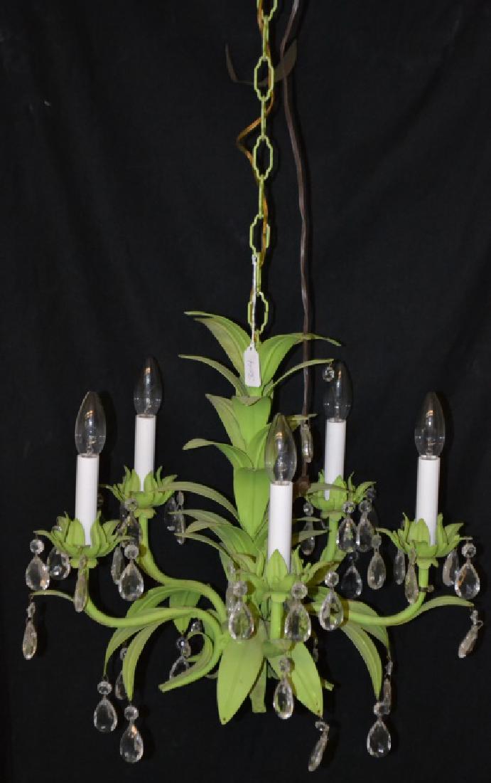 1960's Hanging Lamp Has a pineapple top with foliage. (1 of 1)