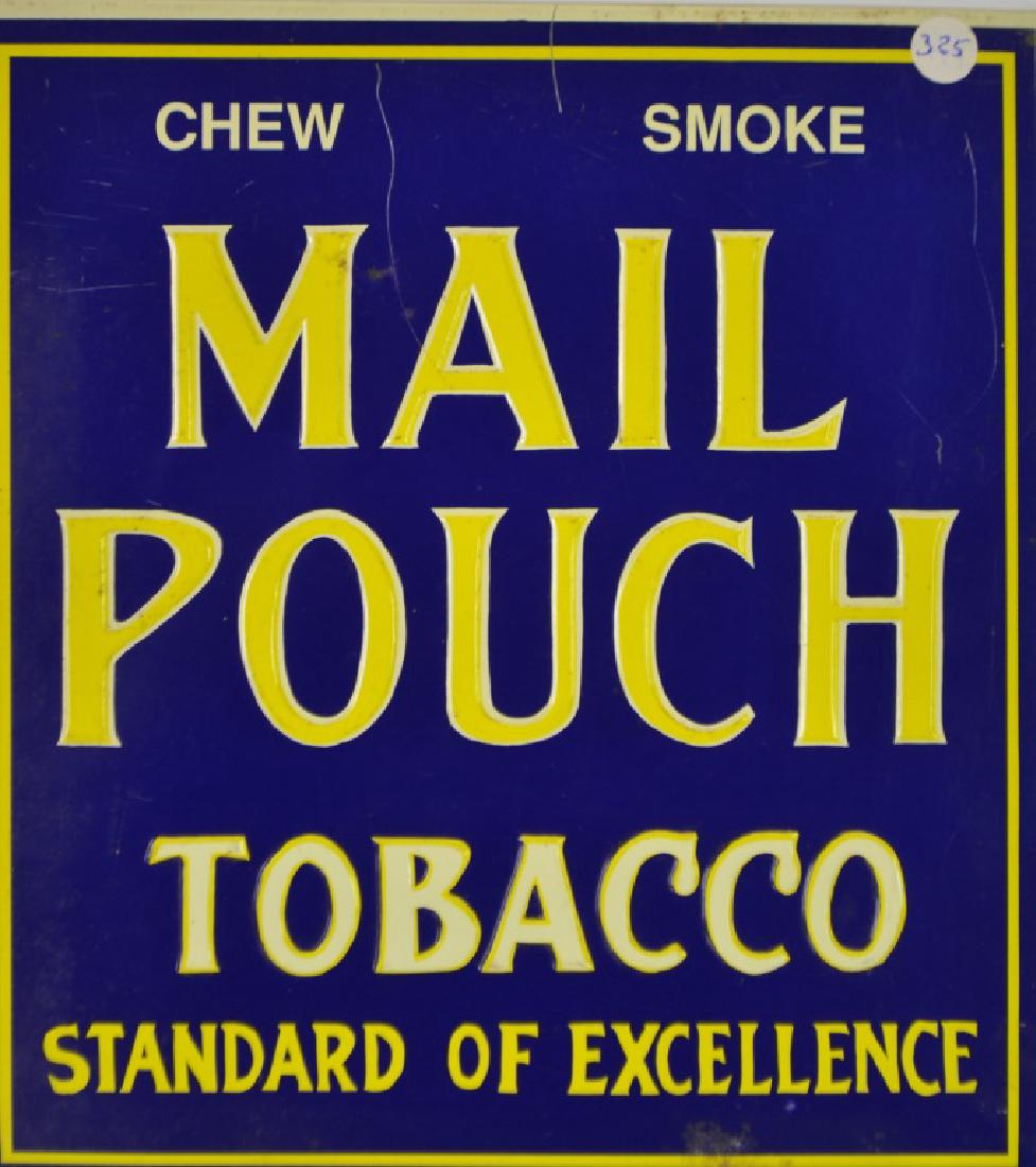 Tin Mail Pouch Tobacco Sign Sign has good color with (1 of 1)
