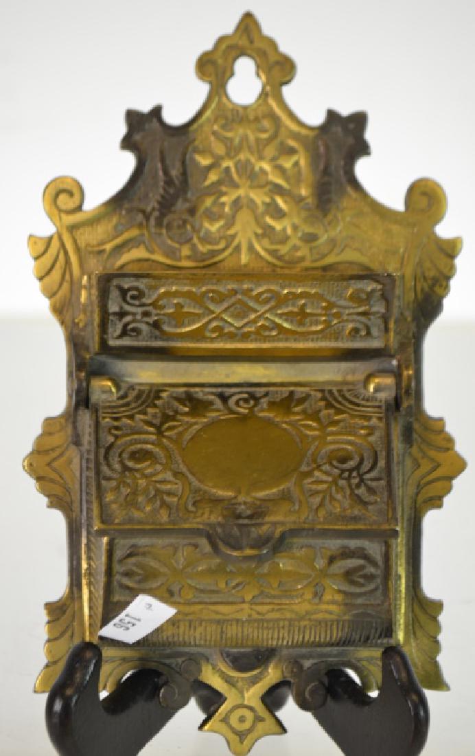 Brass Hanging Match Safe Solid brass measuring approx. (1 of 2)