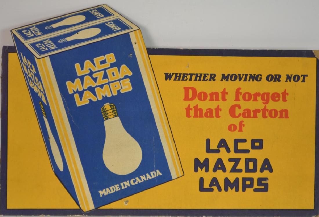 Mazda Lamps Cardboard Advertisement Item has good color (1 of 1)