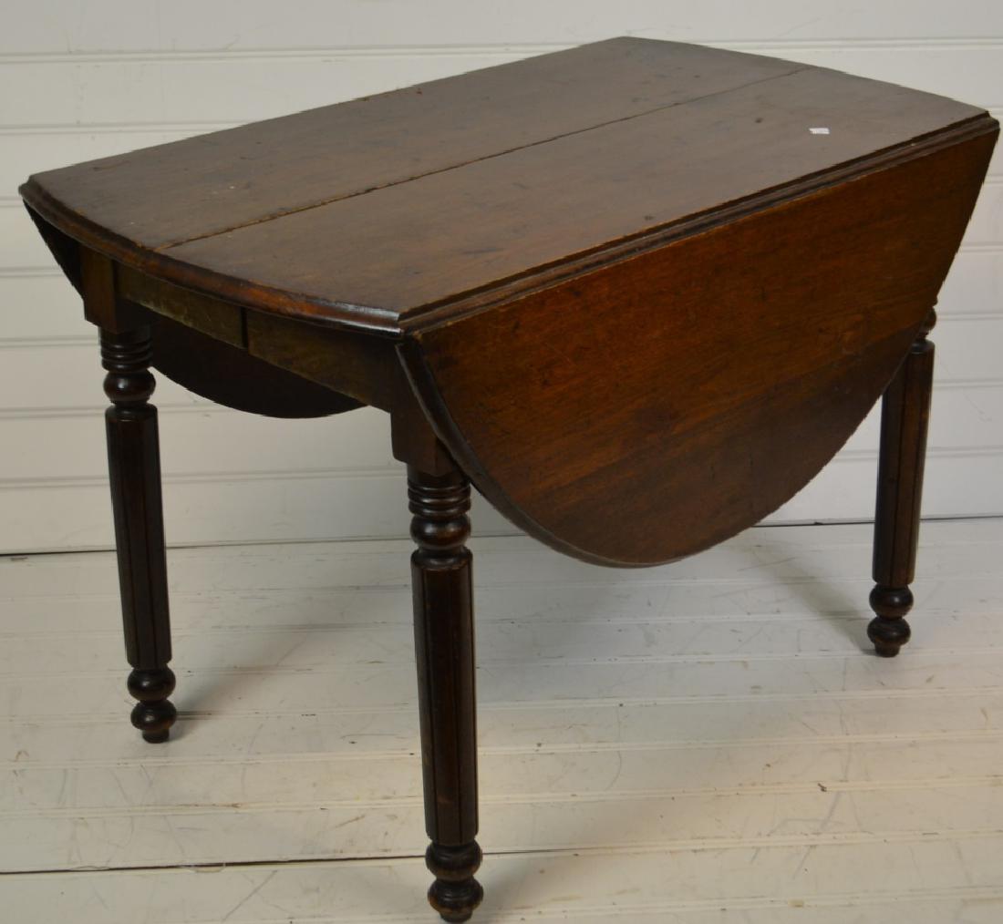 Walnut Drop Leaf Table Table circa 1890. Measures (1 of 3)