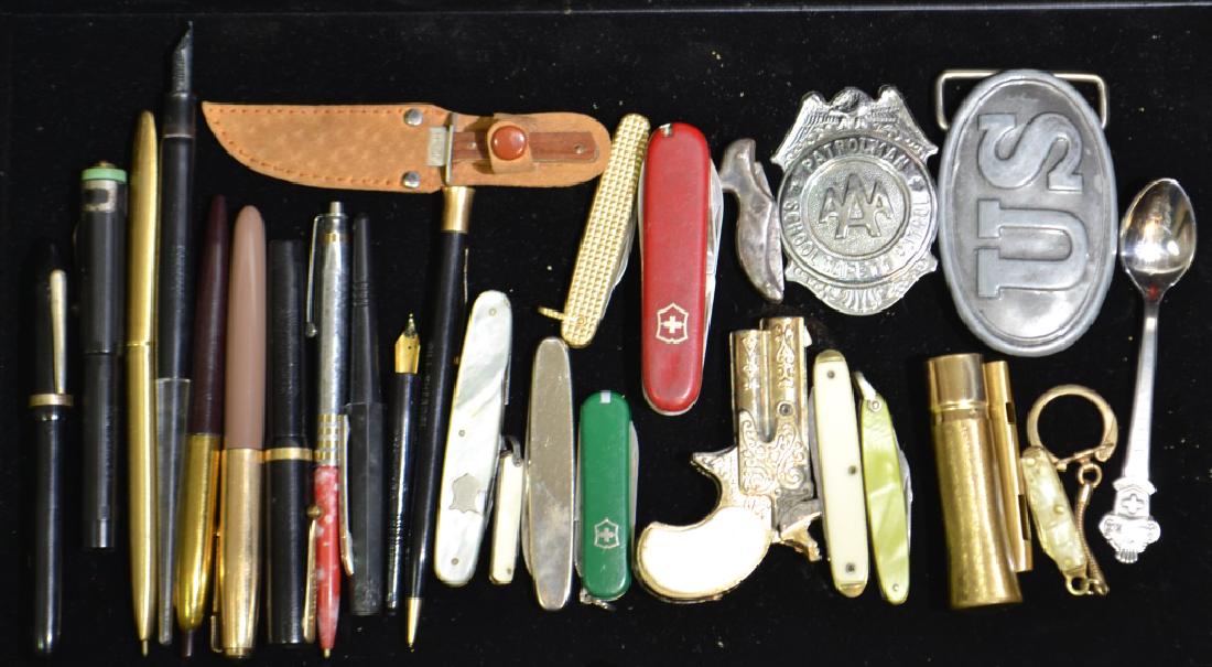 Assorted Pens, Knives and Collectibles (1 of 2)