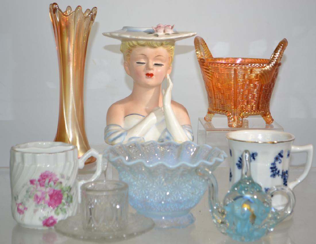 Mixed Glass and Porcelain Grouping (1 of 2)