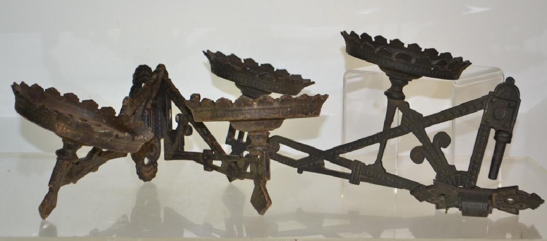 Two Victorian Double Oil Lamp Brackets (1 of 3)