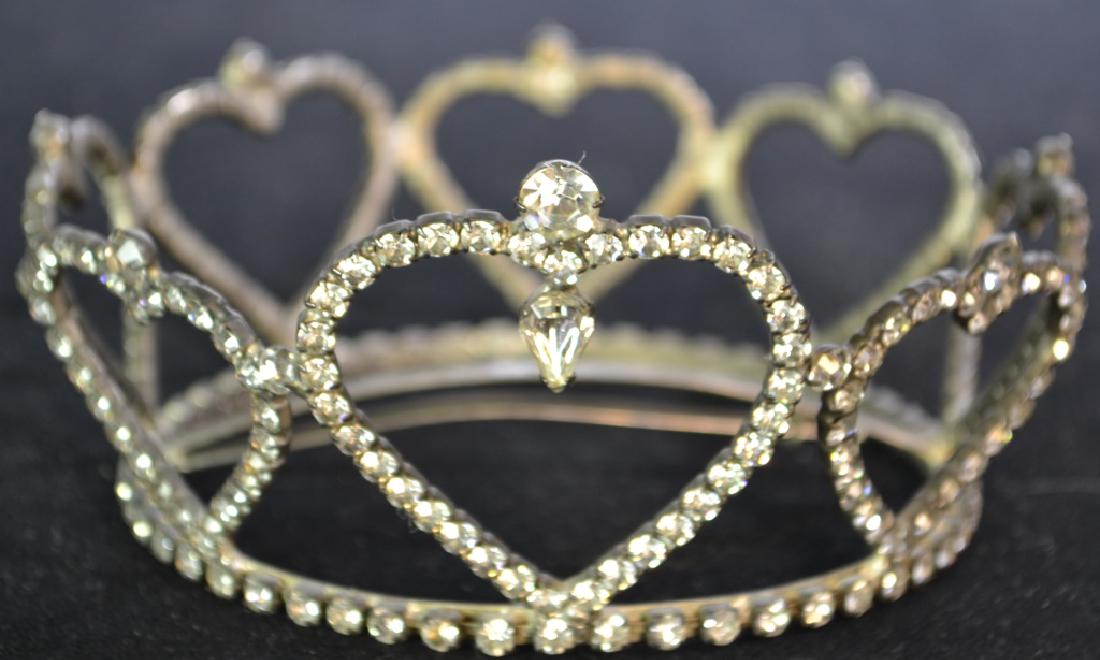 Vintage Rhinestone Tiara with Hearts (1 of 2)