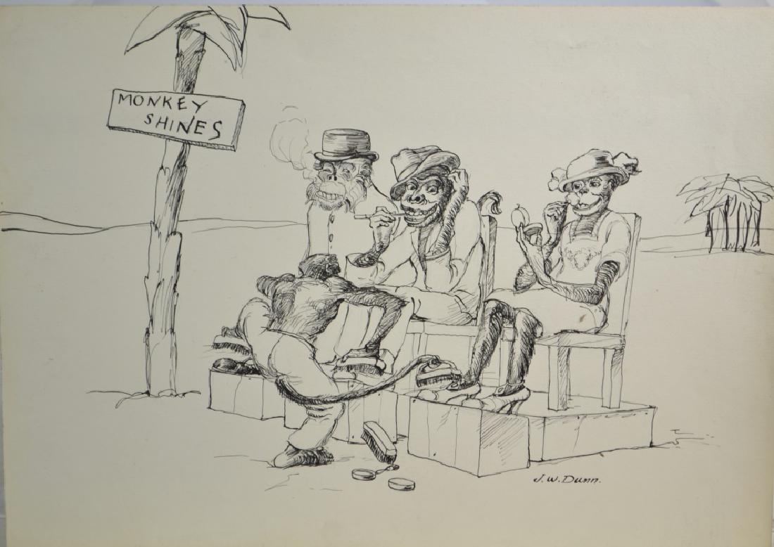 J.W. Dunn , Original Pen & Ink Drawing (1 of 3)