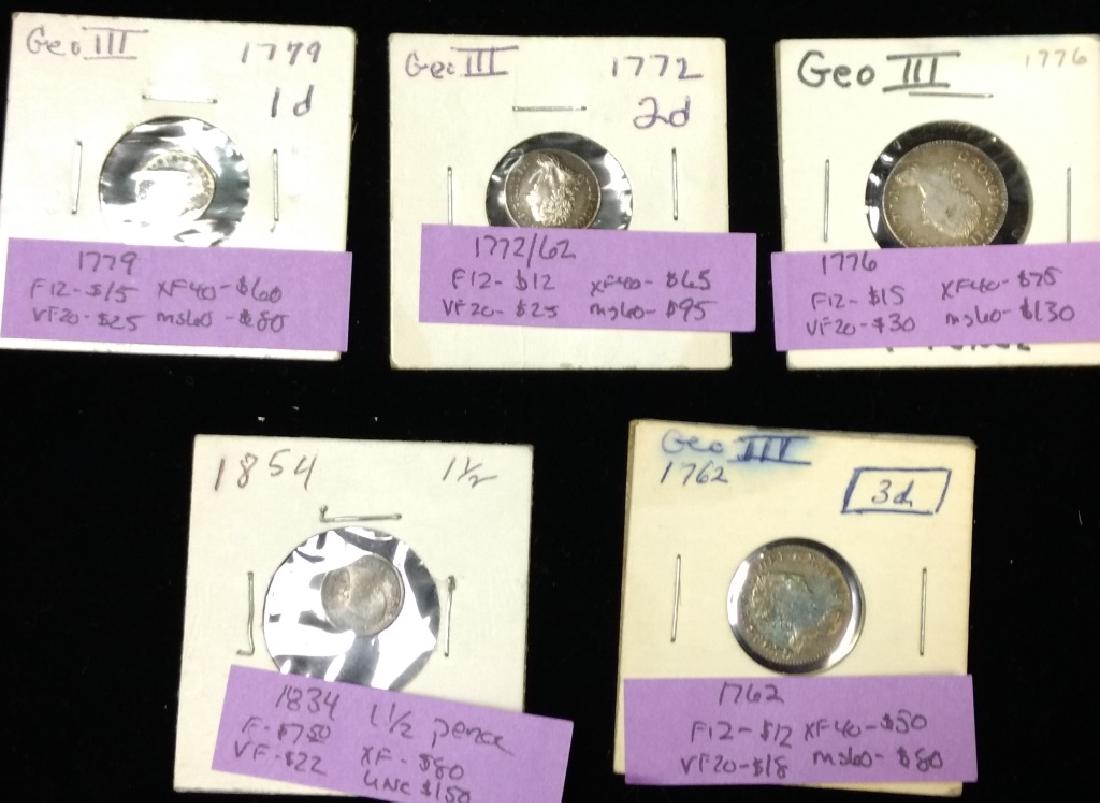 Five 18th Century George III Coins (1 of 2)
