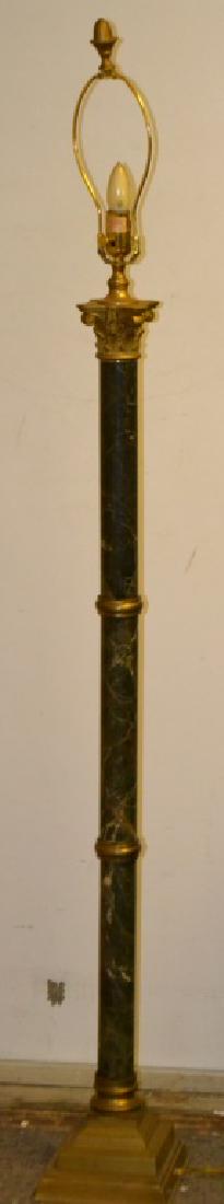 Green Marble and Brass Floor Lamp (1 of 3)