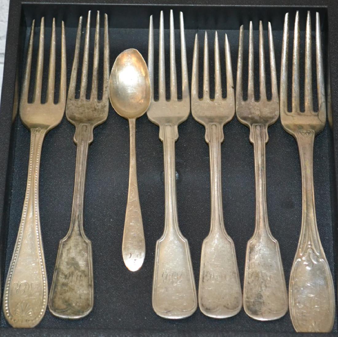 Set of Mid 19th Century Coin Silver Forks (1 of 1)