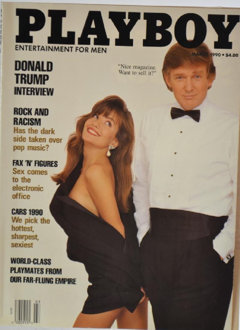 1990 Playboy Magazine with a Donald Trump Cover: Magazine is in a plastic cover and has no visible damage.