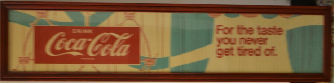 Framed Coca Cola Advertising Sign (1 of 1)
