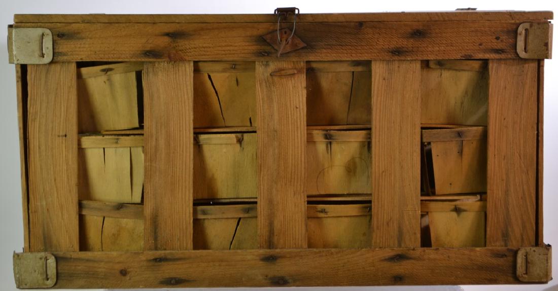 Late 19th/Early 20th Century Berry Box: Item is a carrying case for approx. twenty-four pint sized berry boxes. Item is 12"h x 23 1/2"w x 12"d.