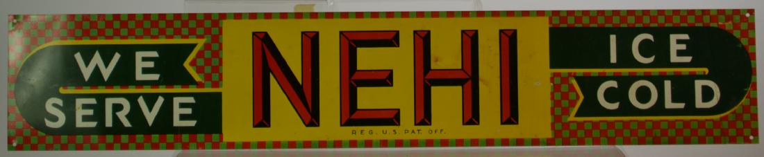 Nehi Painted Sheet Metal Advertising Sign (1 of 1)