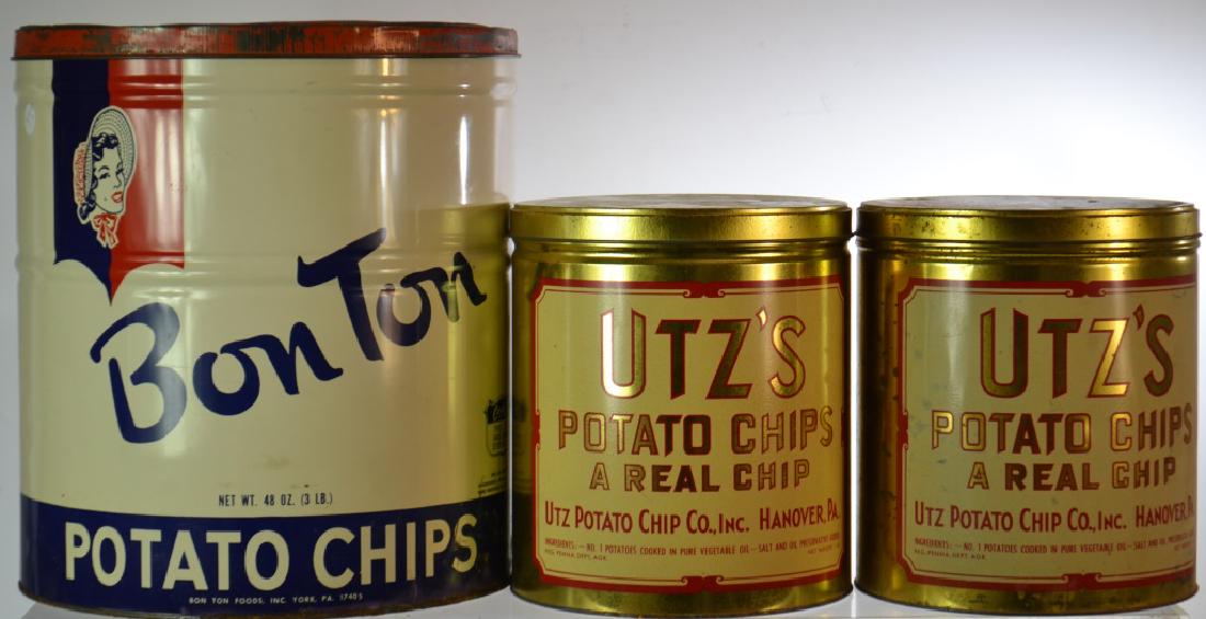 アンティーク缶　ヴィンテージ缶 ⑦ POTATO CHIPS Cain's Antique Potato Chip Can | eBay