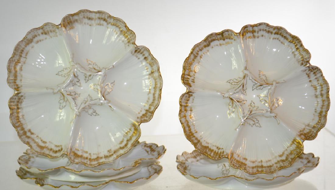 Five Limoges Oyster Plates (1 of 2)