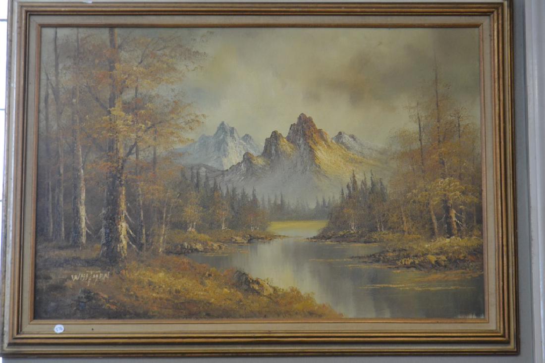 Oil on Canvas Signed Whitman (1 of 3)