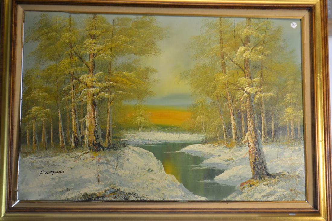 Oil on Canvas by F. Whitman (1 of 2)