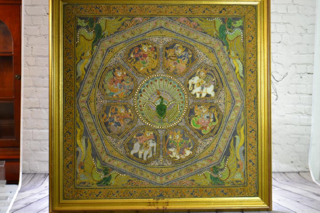 Large Indian Seed Bead Tapestry (1 of 2)