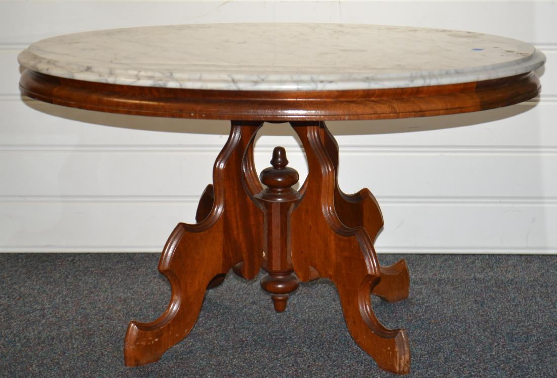 Victorian Marble Top Coffee Table (1 of 2)