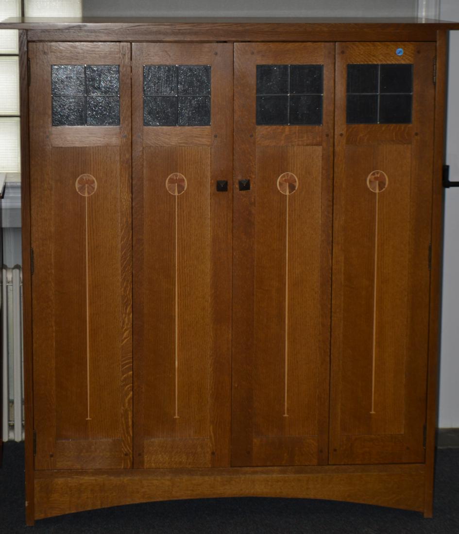 Oak Stickley Arts and Crafts Cabinet (1 of 1)