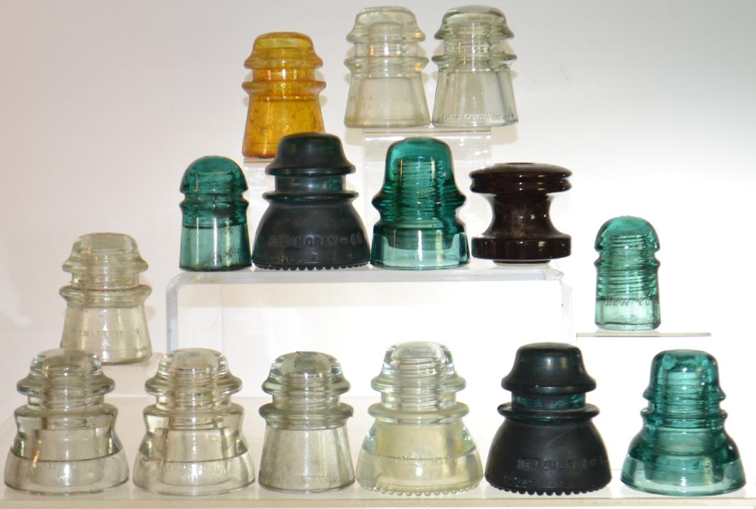 Fifteen Glass Insulators (1 of 1)