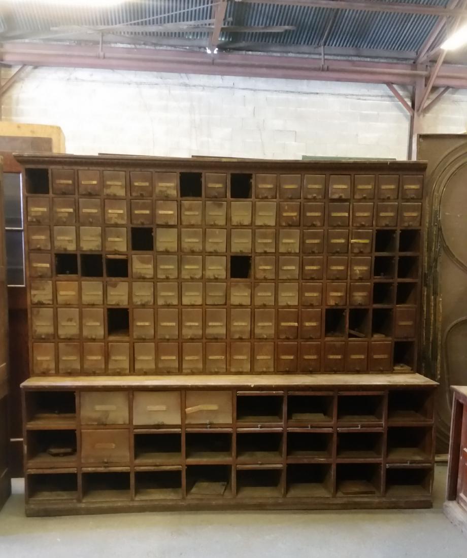 19th C General Store Oak Apothecary (1 of 3)