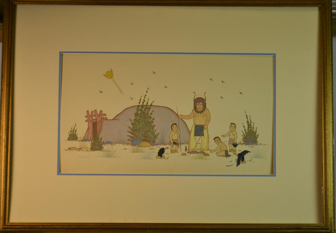 Painting by Acee Blue Eagle (1909-1959) (1 of 3)