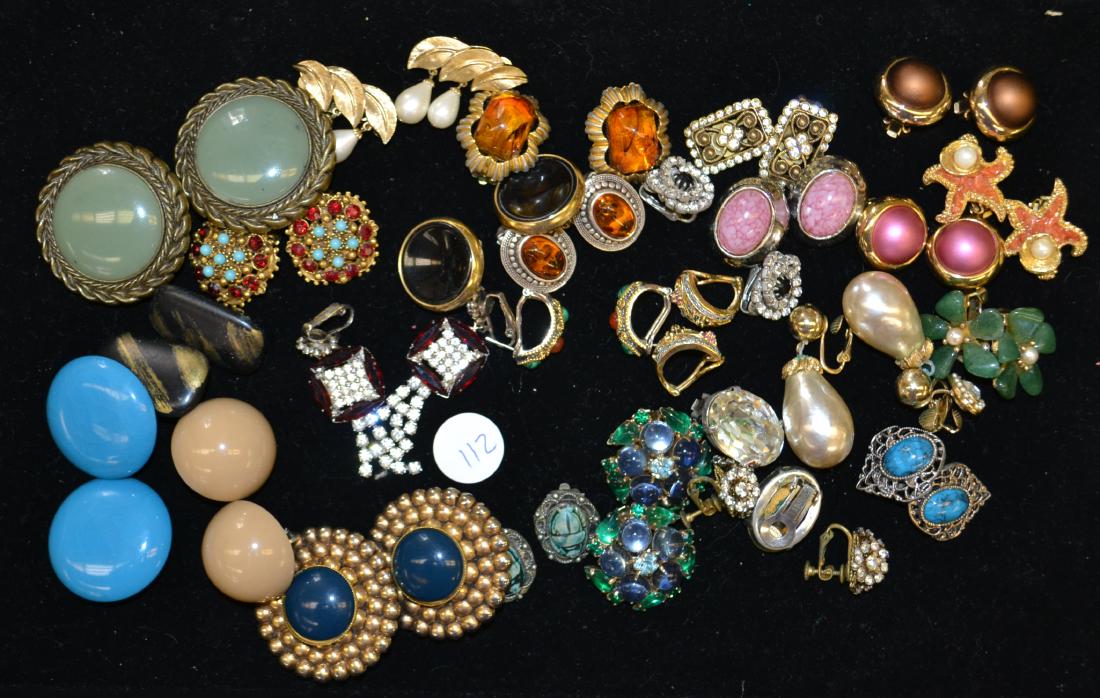 Vintage and Other Earrings: Clip earrings by Florenza, West Germany clip earrings, scarab earrings and more.