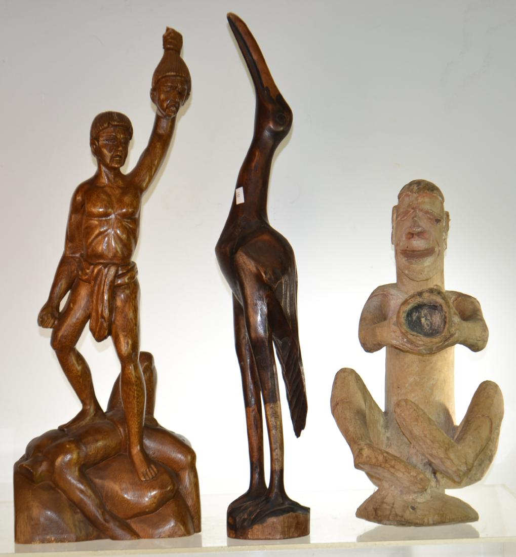 Three African Wood Carvings (1 of 4)