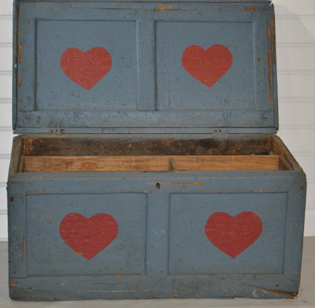 19th Century Carpenter's Chest in Blue Paint (1 of 4)