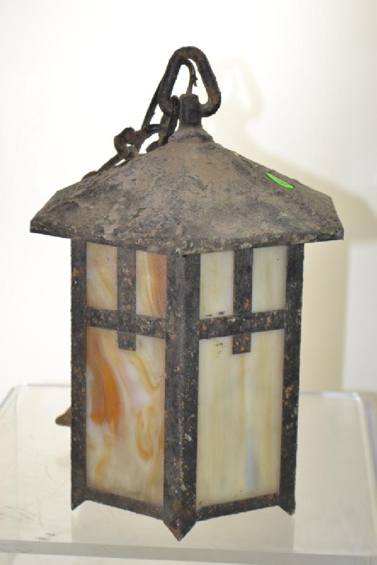 Vintage Slag Glass Hanging Lamp (1 of 2)