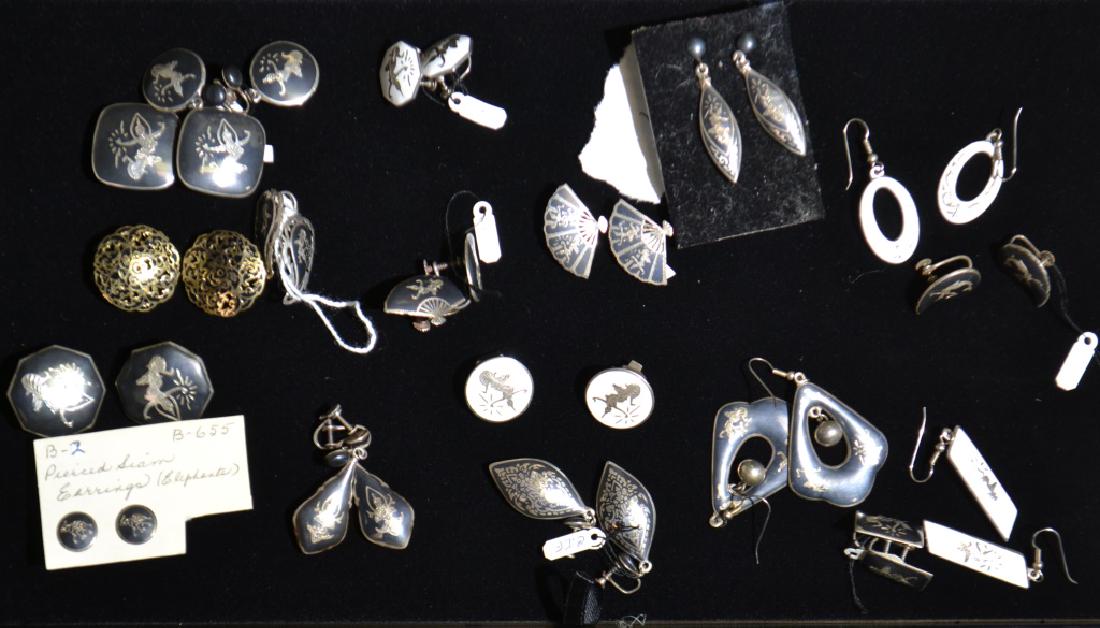 Damascene Siam Sterling Earring Grouping (1 of 1)